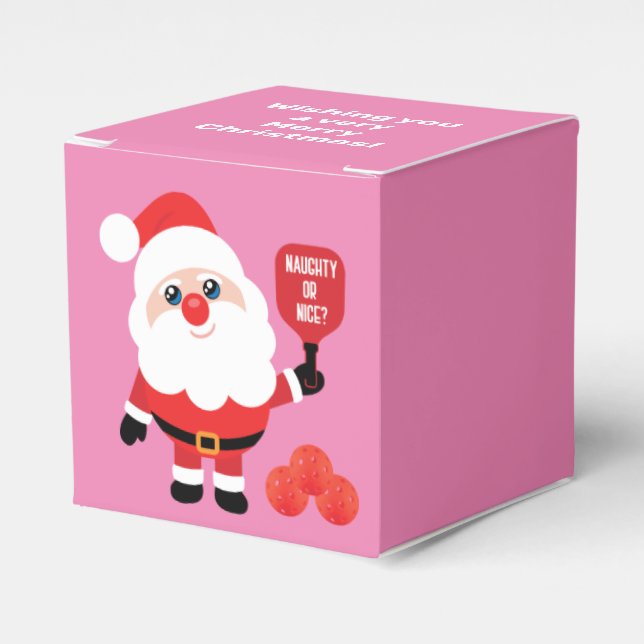 Pickleball 🎅 Santa Classic Favor Box Presentaskar (Framsidan Sidan)