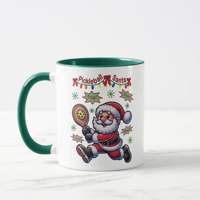 Pickleball Santa Claus Christmas Mugg (Vänster)