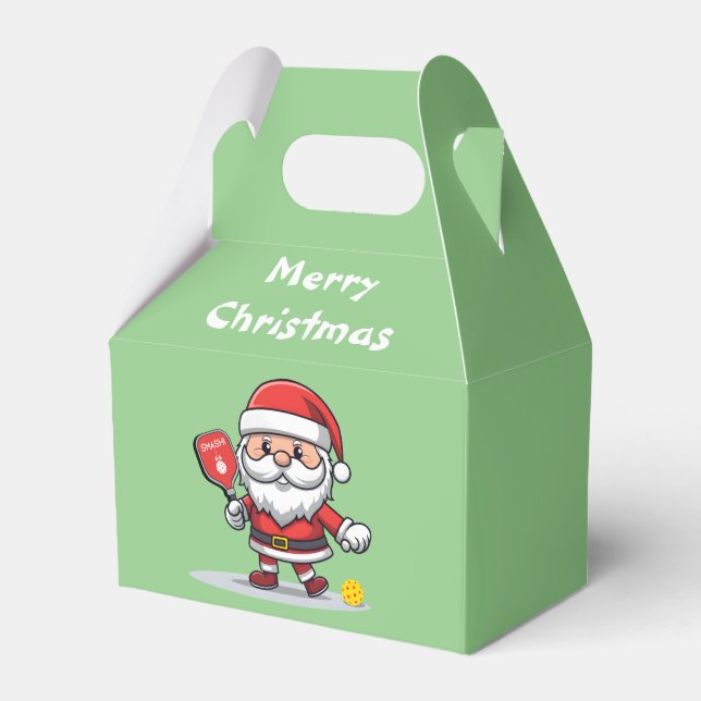 Pickleball 🎅 Santa Gable Favor Box Presentaskar (Framsidan Sidan)