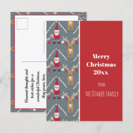 Pickleball Santa 🎅 God jul 🎁 Vykort