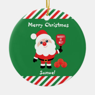 Pickleball 🎅 Santa Julgransprydnad Keramik