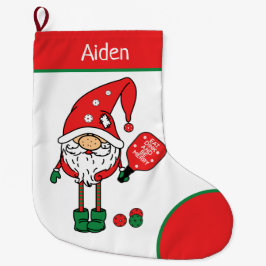 Pickleball Santas - stor julklapp Julstrumpa