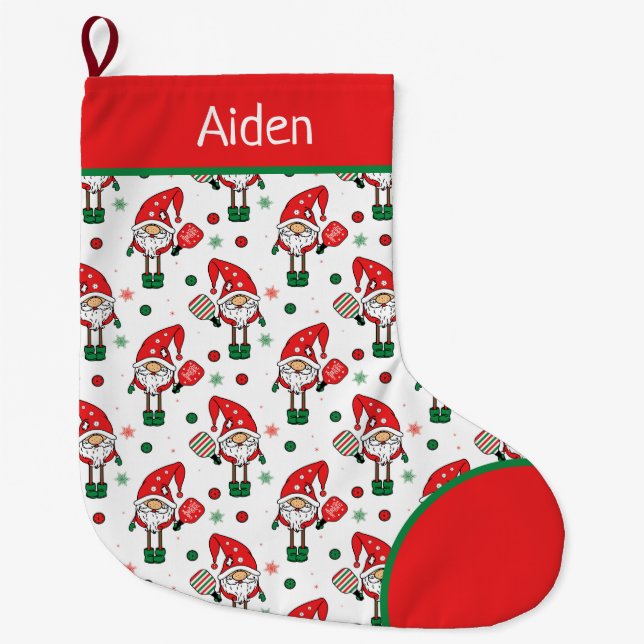 Pickleball Santas Stor Julstrumpa (Framsidan)