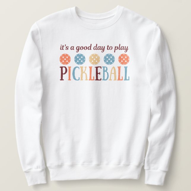 Pickleball Say Funny Quote Lång Ärmad Tröja (Design framsida)