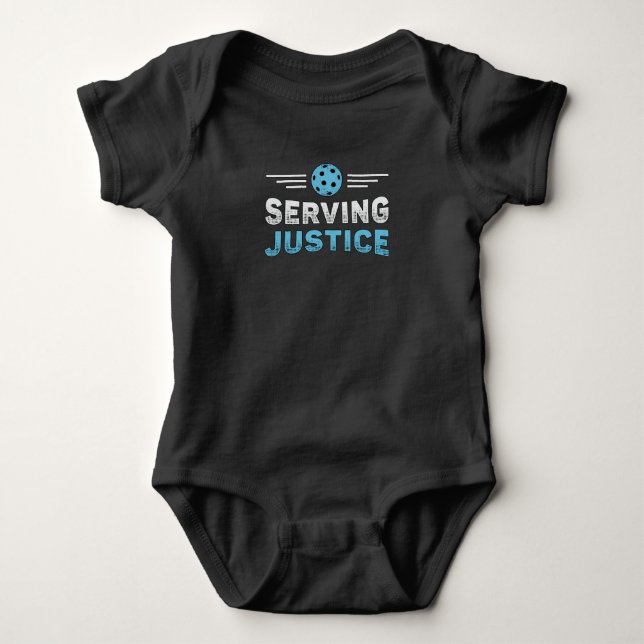 Pickleball Service Justice Sport Pickleball Player T Shirt (Framsida)