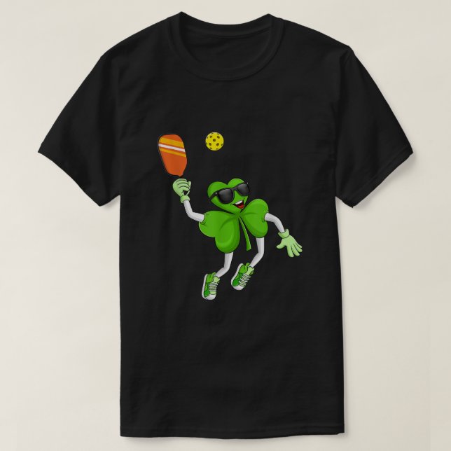 Pickleball Shamrock St patricks day Irish Gift Man T Shirt (Design framsida)