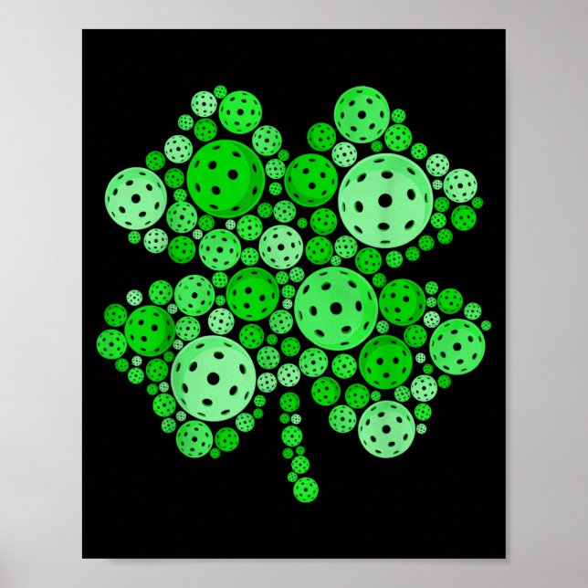 Pickleball Shamrock St Patricks Day Pickleball Poster (Framsidan)