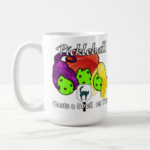 Pickleball Sister Witches Halloween Kaffemugg