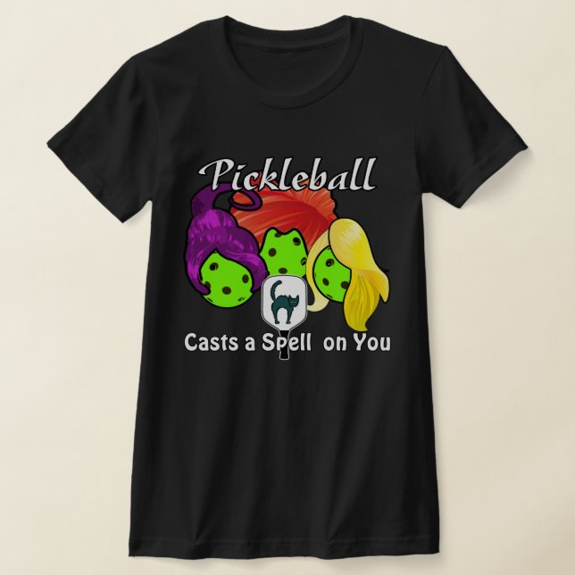 Pickleball Sister Witches Halloween T Shirt (Laydown)
