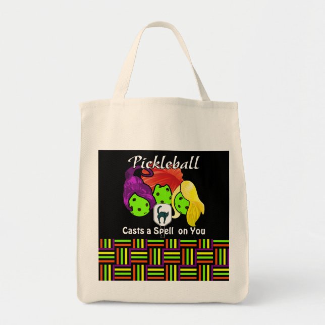 Pickleball Sister Witches Halloween Tygkasse (Framsidan)