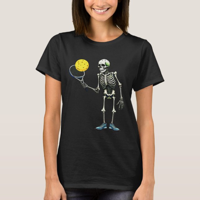 Pickleball Skeleton Tee Halloween Costume Pickleba (Framsida)