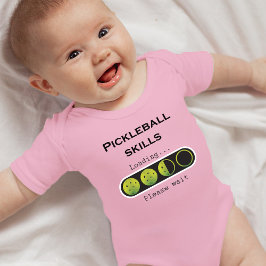 Pickleball skills loading - green / pink t shirt