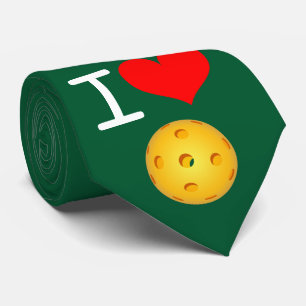 Pickleball slips: Jag älskar Pickleball (grönt) Slips