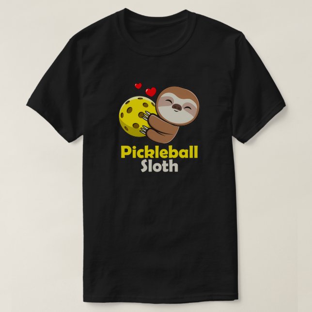 Pickleball Sloth Animal Lover Paddleball Sports Mo T Shirt (Design framsida)