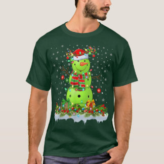 Pickleball Snögubbe Julafton Ljus Pickleball Ch T Shirt