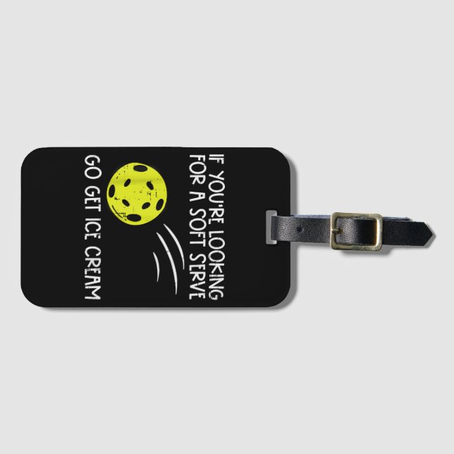 Pickleball Soft Serve Get Ice Cream Pickle Ball Me Bagagebricka (Framsida horisontal)