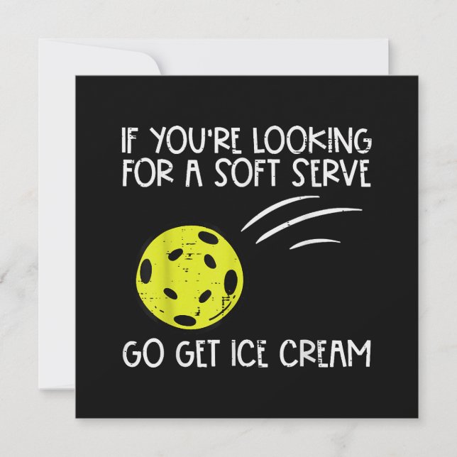 Pickleball Soft Serve Get Ice Cream Pickle Ball Me Inbjudningar (Framsida)