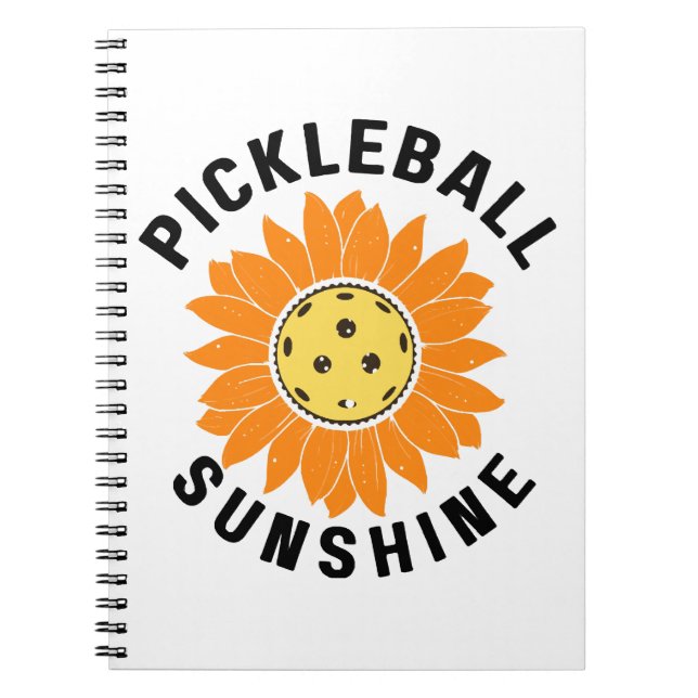 Pickleball solsken anteckningsbok (Framsidan)