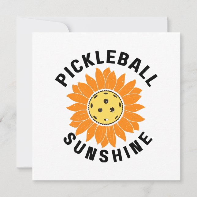 Pickleball solsken inbjudningar (Framsida)