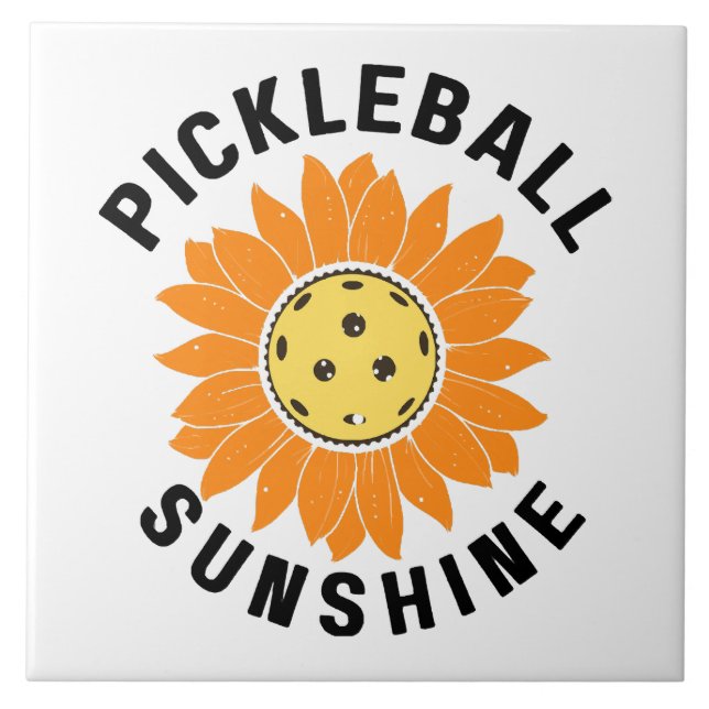 Pickleball solsken kakelplatta (Framsidan)