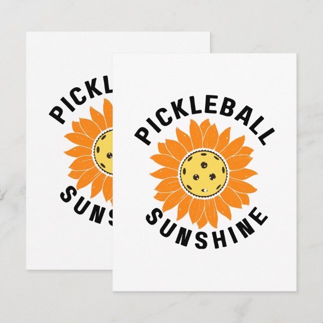 Pickleball solsken OSA kort (Fram/baksida)