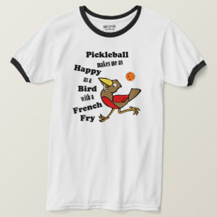 Pickleball - som Lycklig som fågel med Fransk grå T Shirt