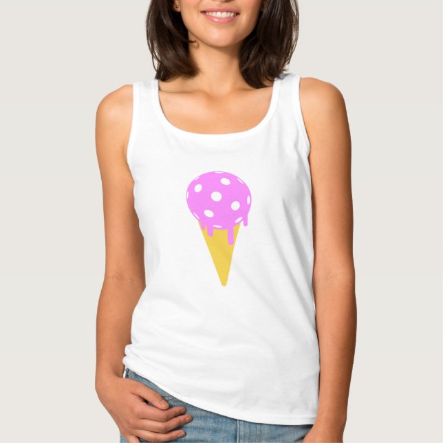 PickleBall Sommariskräm Cone Women's Tanktop T Shirt (Framsida)