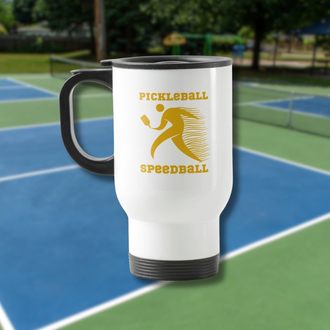 Pickleball Speedball-spelare med hastighet Resemugg (Skapare uppladdad)