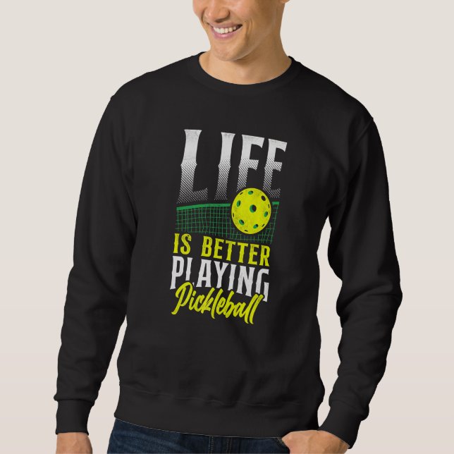 Pickleball  Spelar Pickleball Lång Ärmad Tröja (Framsida)