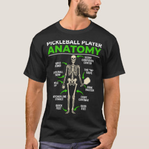 Pickleball-spelare anatomi rolig dink pickle boll t shirt