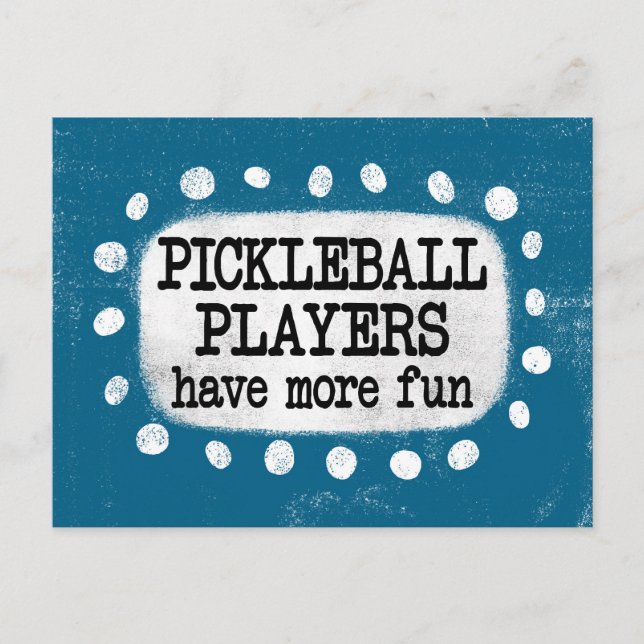 Pickleball-spelare har fler vykort för Roligt (Framsida)