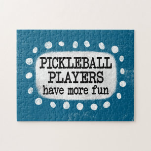 Pickleball-spelare har mer Roligt Jigszons puzzel Pussel