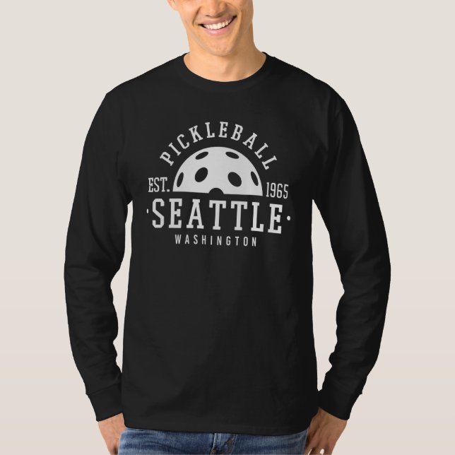 Pickleball-spelare i Seattle White T Shirt (Framsida)