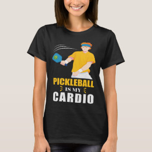 Pickleball-spelare med pickleball-paddlar lo t shirt