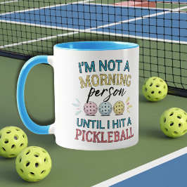 Pickleball-spelare morgonplockleballare mugg