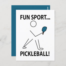 Pickleball Spelare Sport Kul Sport Pickleball Vykort