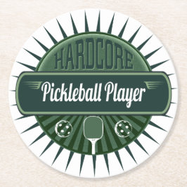 Pickleball spelareDink party Underlägg Papper Rund