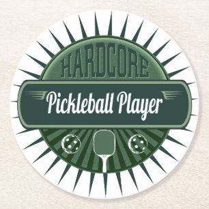 Pickleball spelareDink party Underlägg Papper Rund