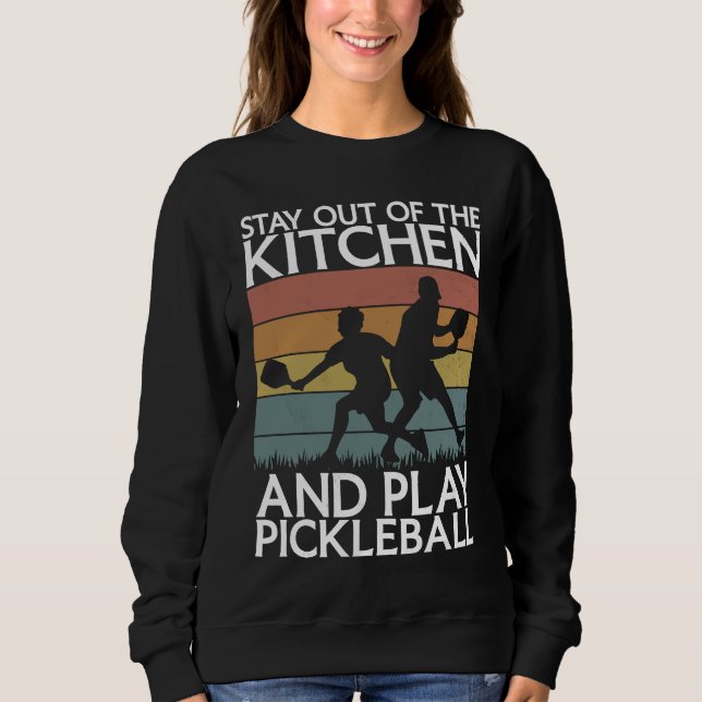 Pickleball Sport Saying Out Of Kitchen Men's Pickl T Shirt (Framsida)