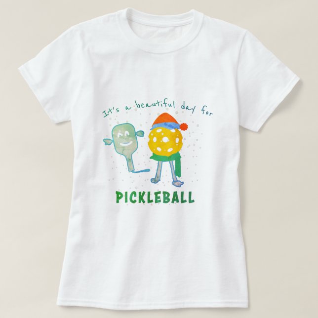 Pickleball Sport Trendig Pickleball Day, Coola T Shirt (Design framsida)