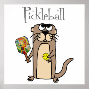 Pickleball-sportar i lusern poster