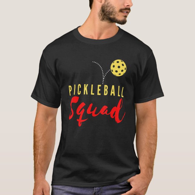 Pickleball Squad Paddleball Crew Älskare Team Soft T Shirt (Framsida)