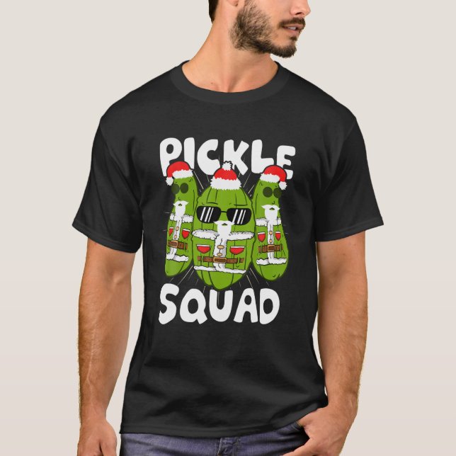 Pickleball Squad Sports Älskare Julafton Picklebal T Shirt (Framsida)