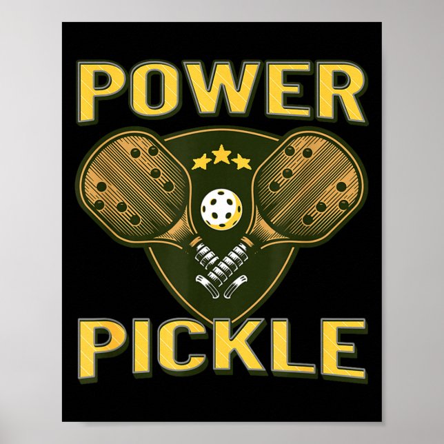 Pickleball stark kraft pickle  poster (Framsidan)