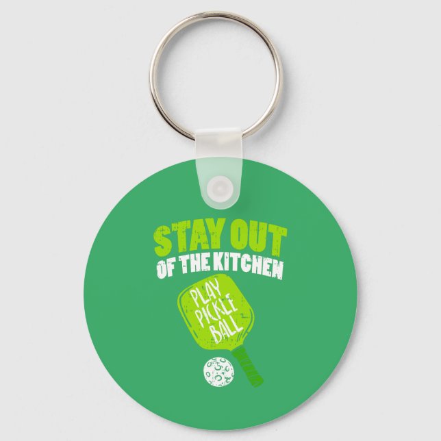 Pickleball - Stay Out Of The Kitchen Nyckelring (Framsida)