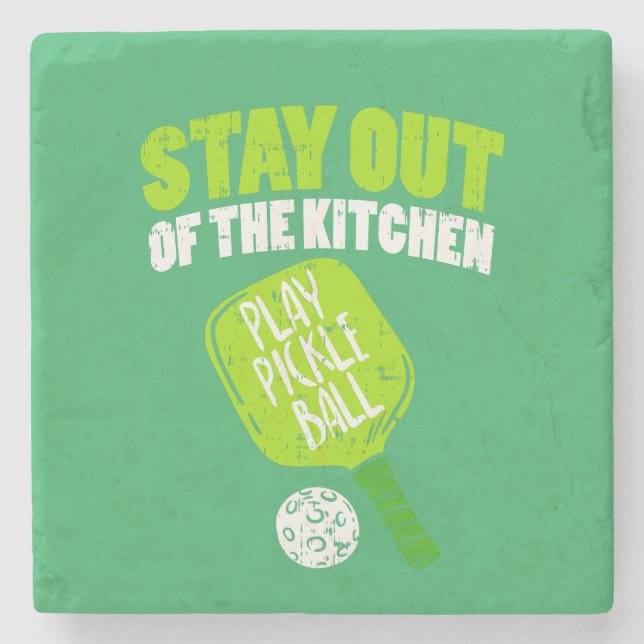 Pickleball - Stay Out Of The Kitchen Stenunderlägg (Framsidan)