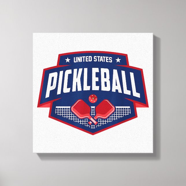 Pickleball stöder Team Pickleball Player USA Canvastryck (Framsida)