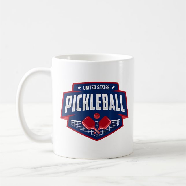 Pickleball stöder Team Pickleball Player USA Kaffemugg (Vänster)