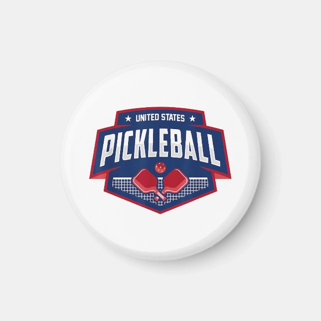Pickleball stöder Team Pickleball Player USA Magnet (Framsidan)