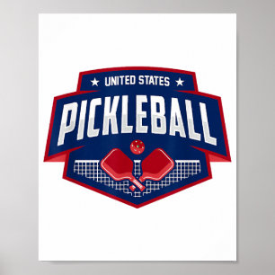 Pickleball stöder Team Pickleball Player USA Poster
